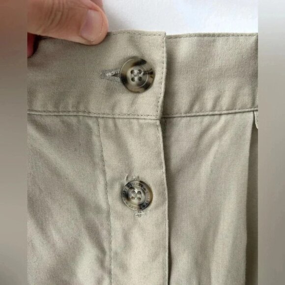 Tilley endurables utility high waisted front buttons skirt vintage tan color - Picture 3 of 13